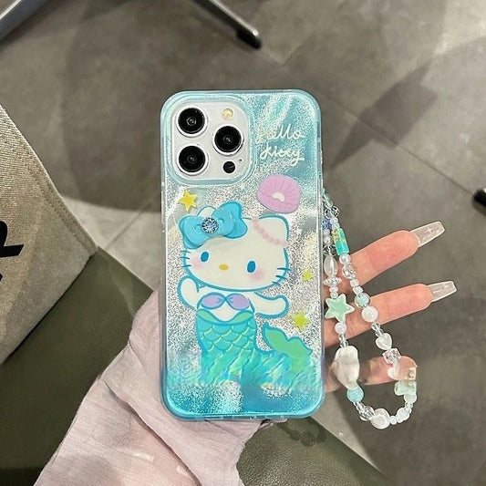 Kitty‘s Ocean Treasure Set - Hello Kitty Mermaid Phone Case & Matching Charm Bracelet