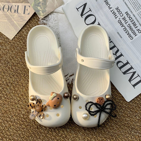 Hello Kitty Customizable Crocs-Style Clogs Summer Beach Shoes