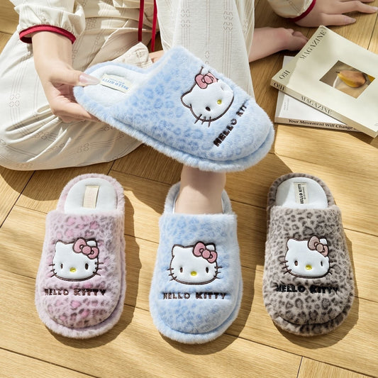 Hello Kitty Leopard Fluffy Slipper
