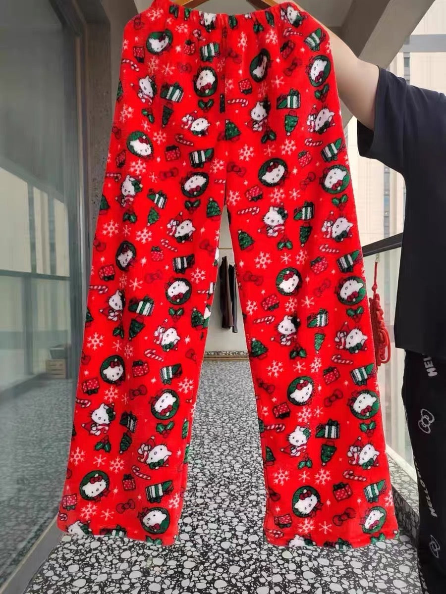 Hello Kitty and Friends Women's Chibi Character AOP Lounge Pajama Pants  (Small) Multicoloured at Amazon Women's Clothing store