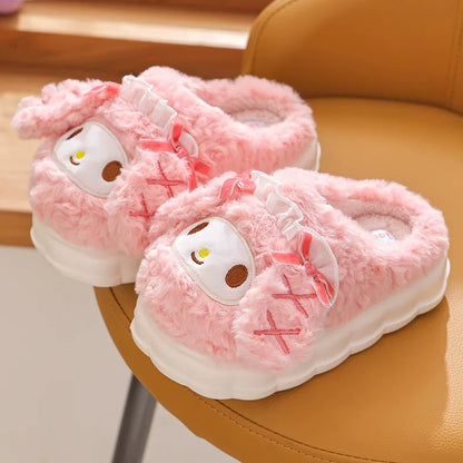 Kuromi & My Melody Fluffy Slippers