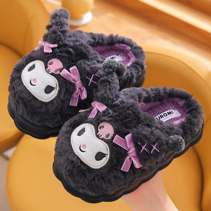 Kuromi & My Melody Fluffy Slippers