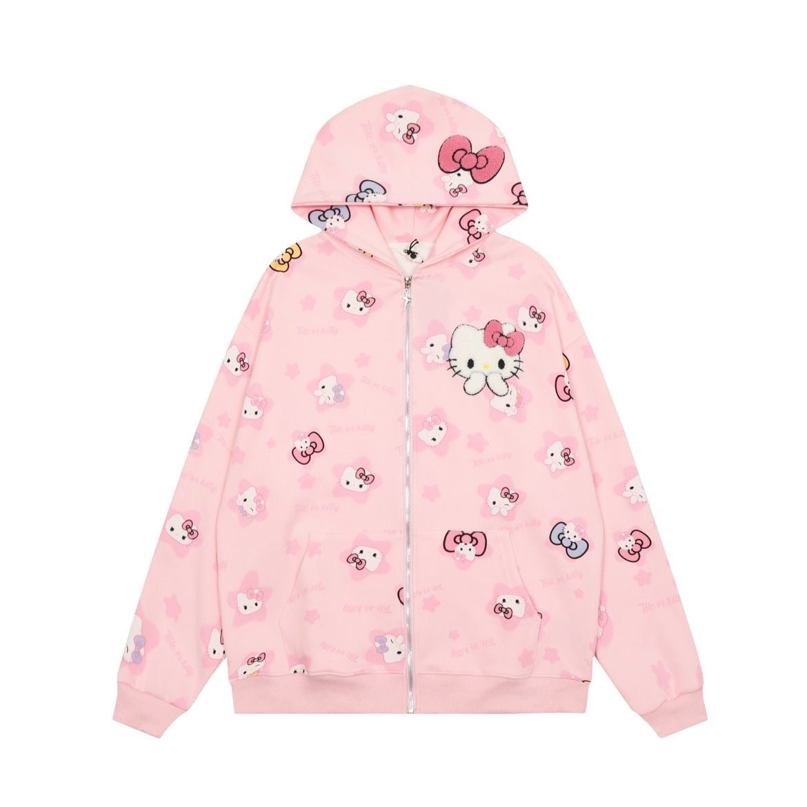 HelloKitty Oversize Sweet Patterned Hoodie