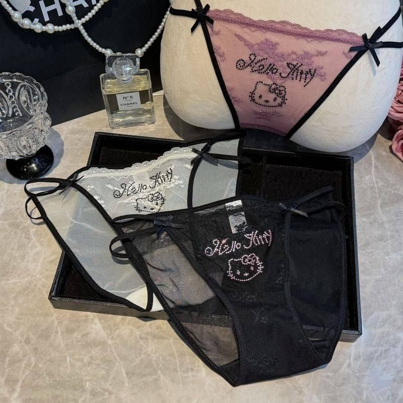 Hello Kitty Rhinestone Lace Coquette Panties