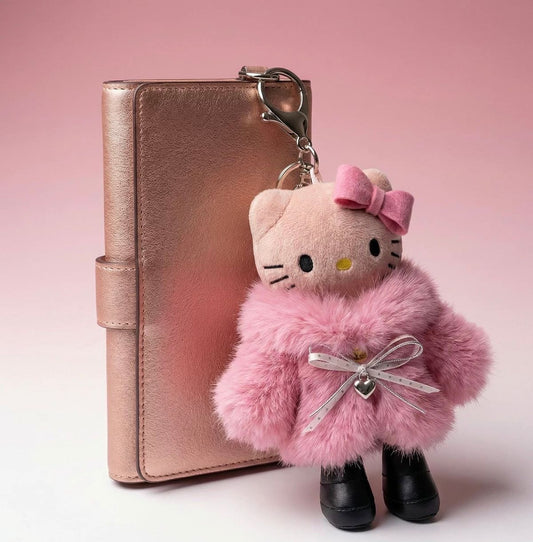 Hello Kitty Fur Babe Keychain Bag Charm