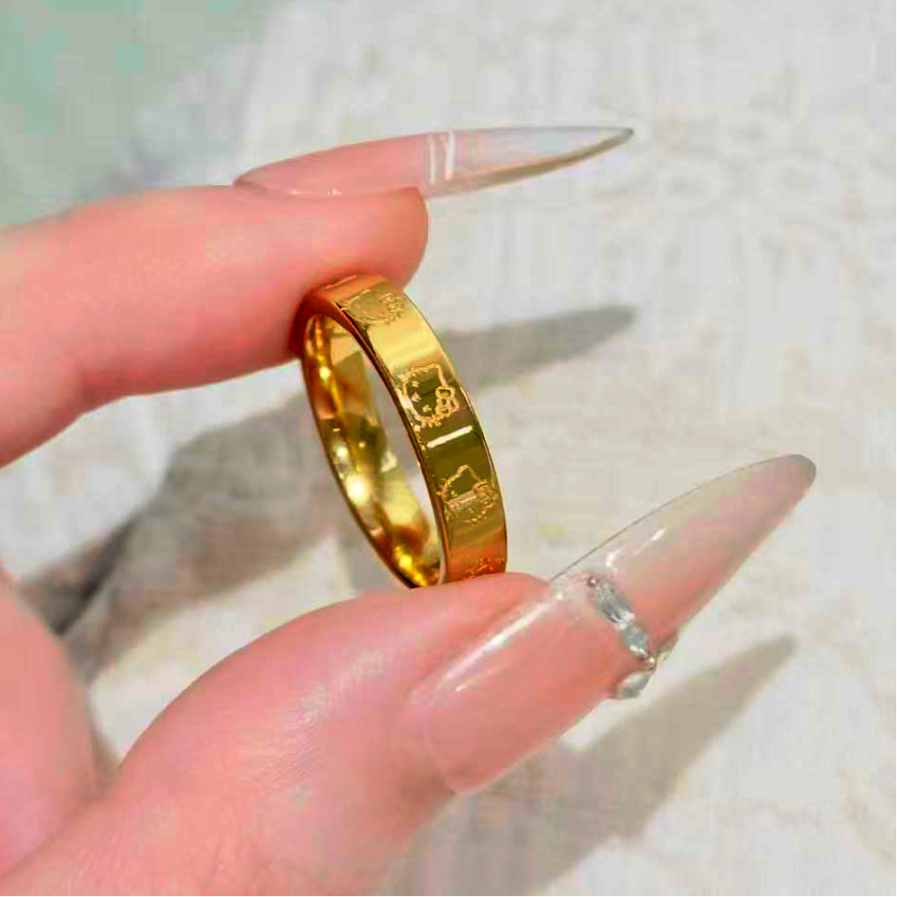 Golden Kitty Ring