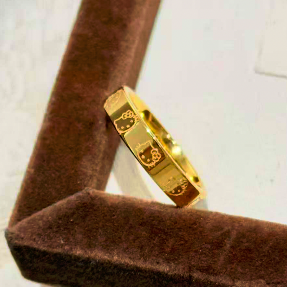 Golden Kitty Ring