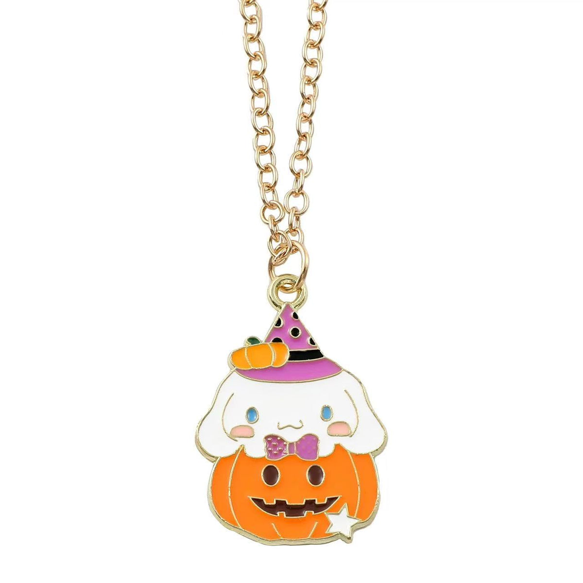🎃 Halloween Pumpkin Kawaii Character Necklace