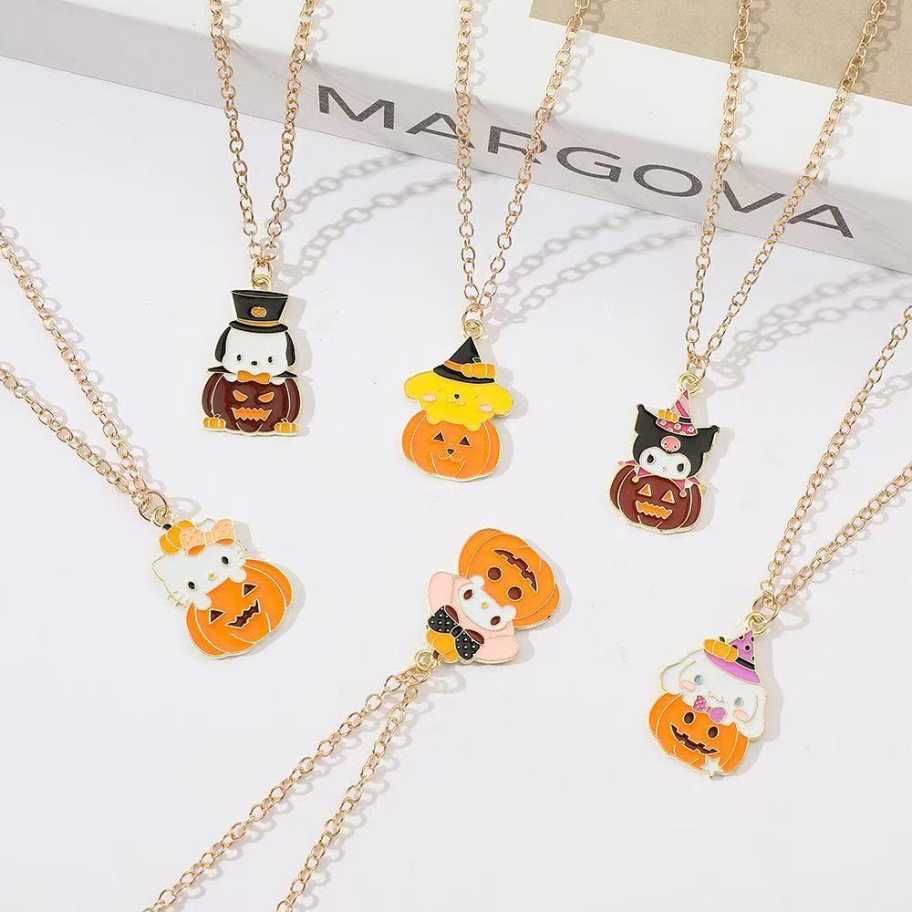🎃 Halloween Pumpkin Kawaii Character Necklace