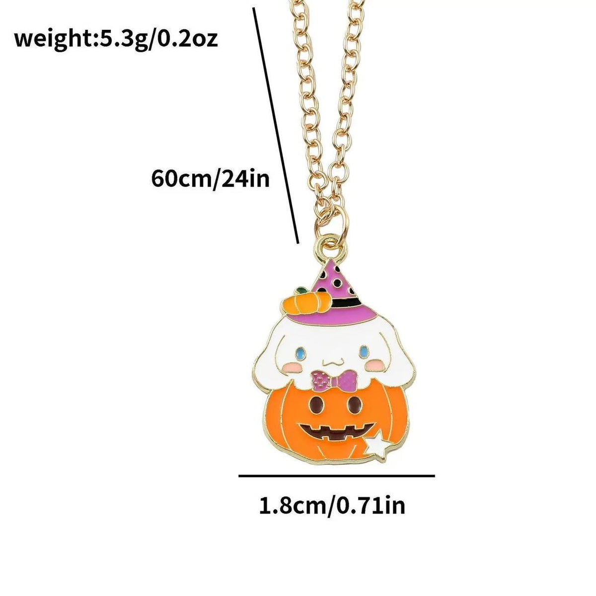 🎃 Halloween Pumpkin Kawaii Character Necklace