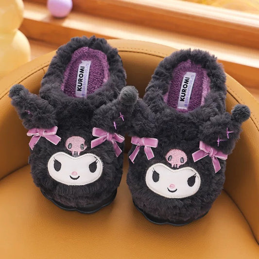 Kuromi & My Melody Fluffy Slippers