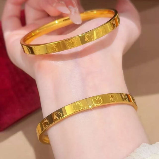 Golden Kitty Bangle ✨