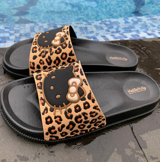 Hello Kitty Leopard Print Slippers