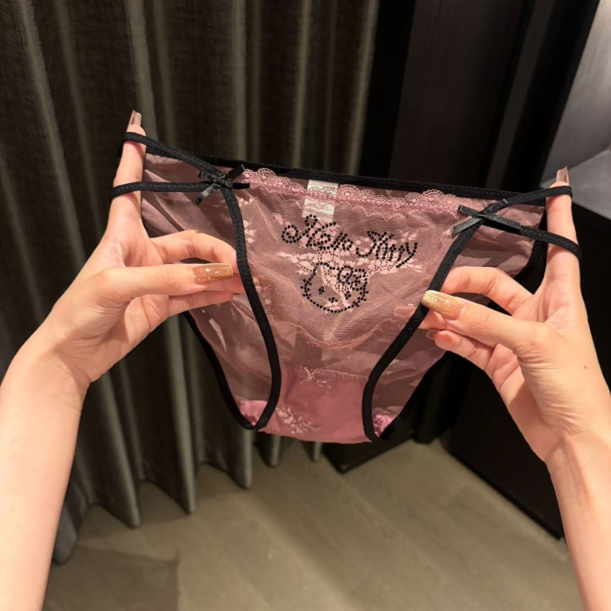Hello Kitty Rhinestone Lace Coquette Panties