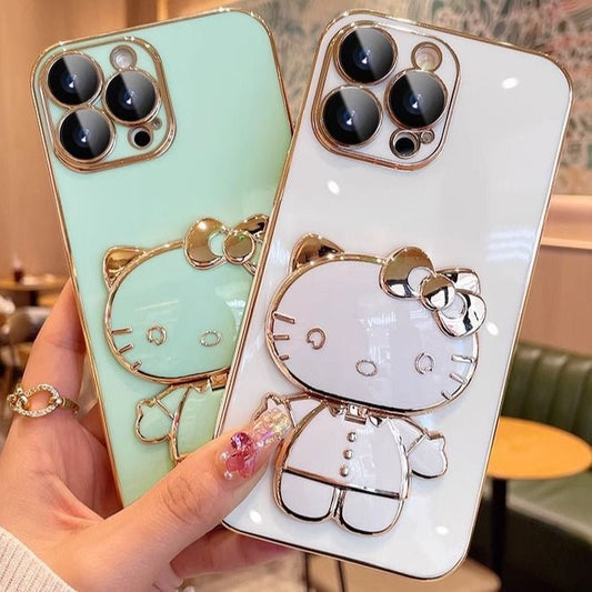 Hello Kitty Foldable Mirror Stand Phone Case