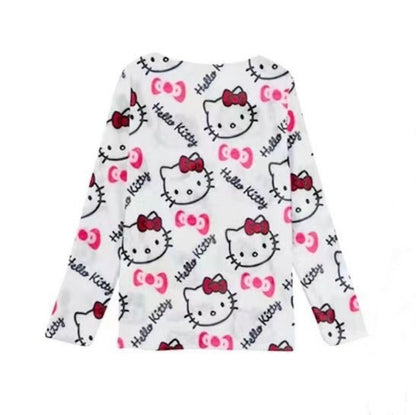 Hello Kitty Fuzzy Long Sleeve Top