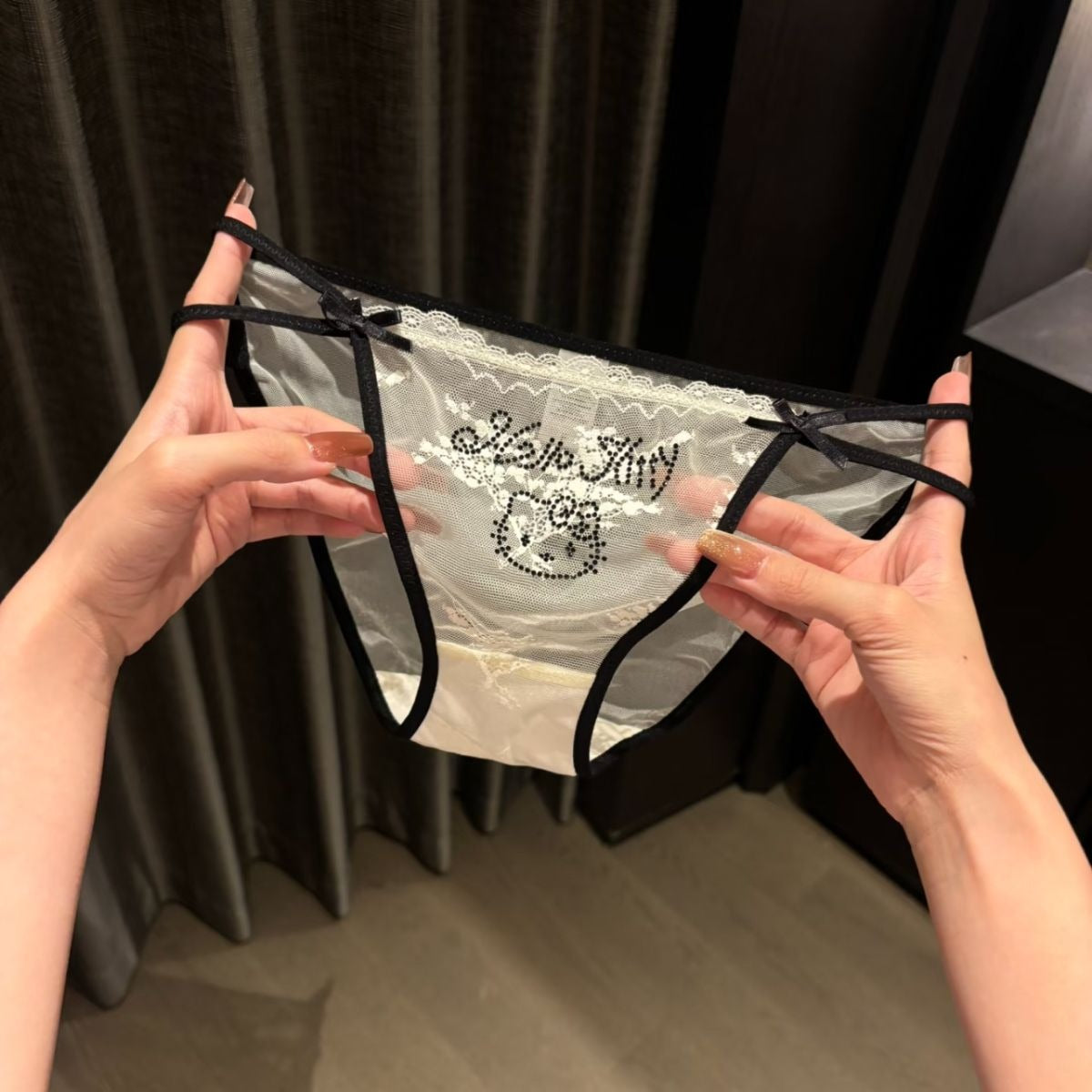 Hello Kitty Rhinestone Lace Coquette Panties