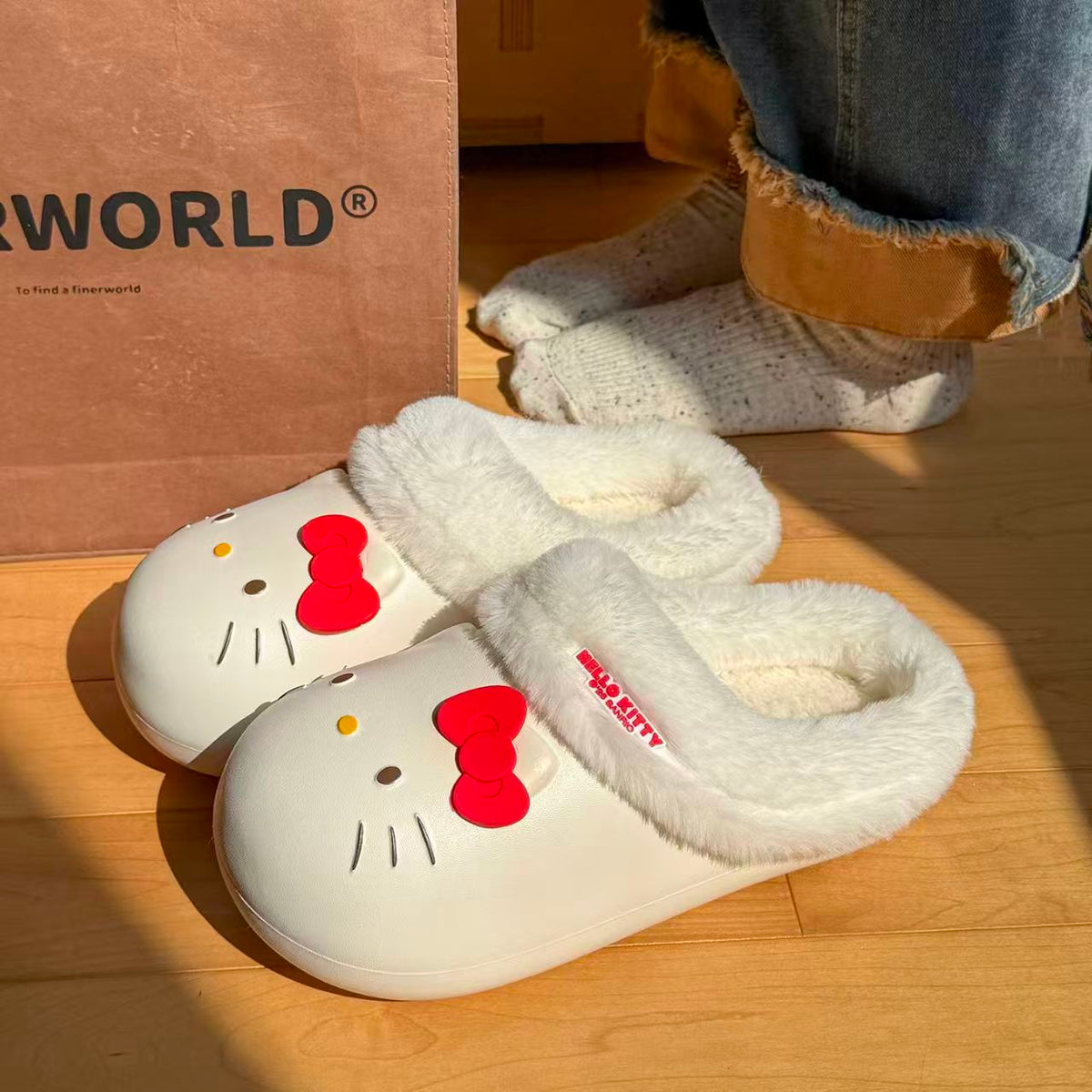 Hello Kitty Cozy Plush Slippers 🎀