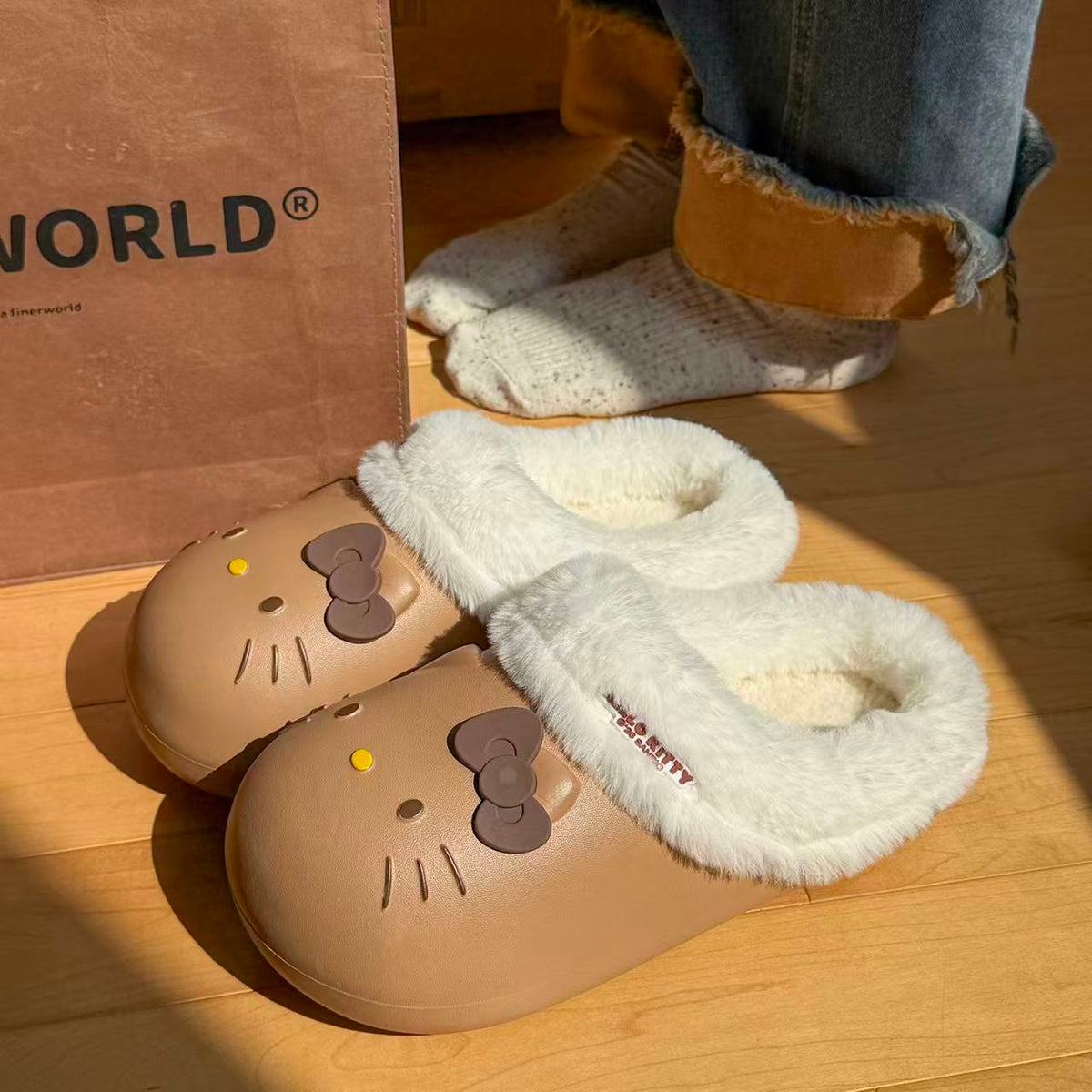 Hello Kitty Cozy Plush Slippers 🎀