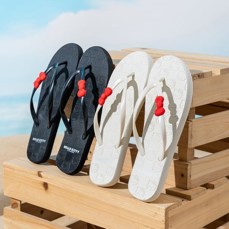 Hello Kitty 3D Red Bow Summer Beach Flip Flops