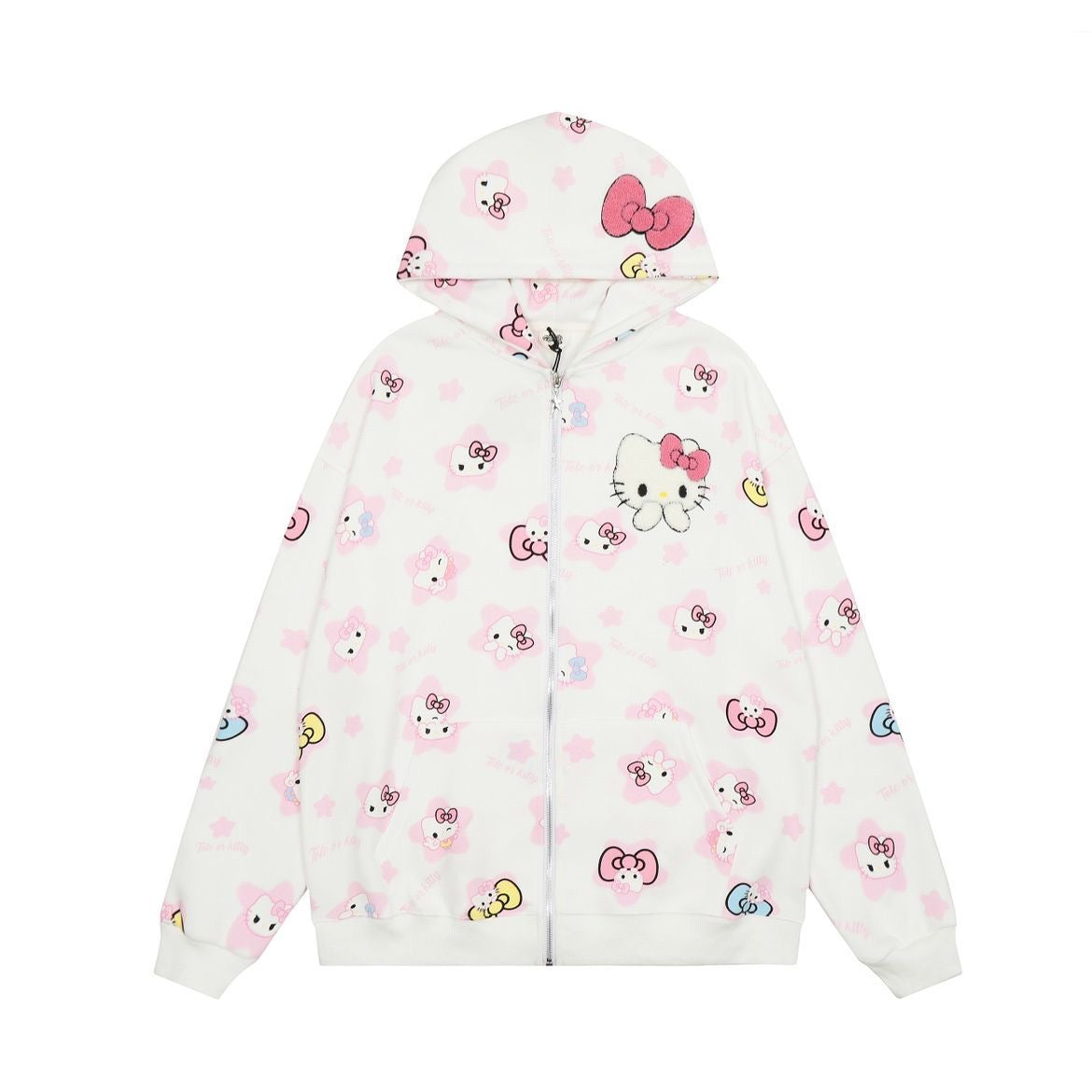 HelloKitty Oversize Sweet Patterned Hoodie