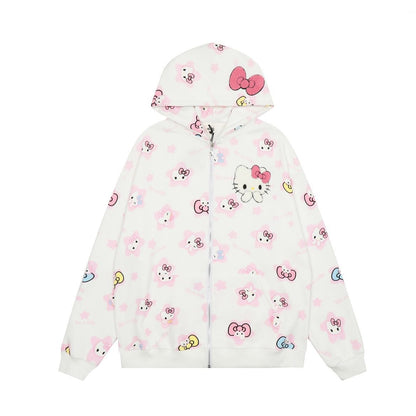 HelloKitty Oversize Sweet Patterned Hoodie