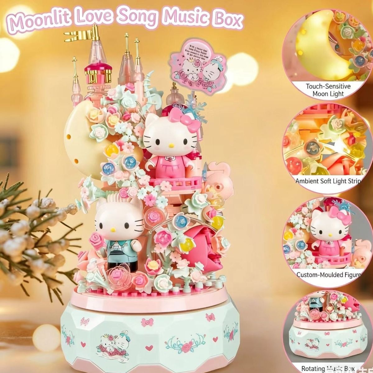 Hello Kitty Cherry Blossom Castle Music Box