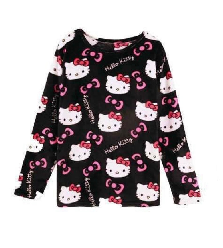 Hello Kitty Fuzzy Long Sleeve Top