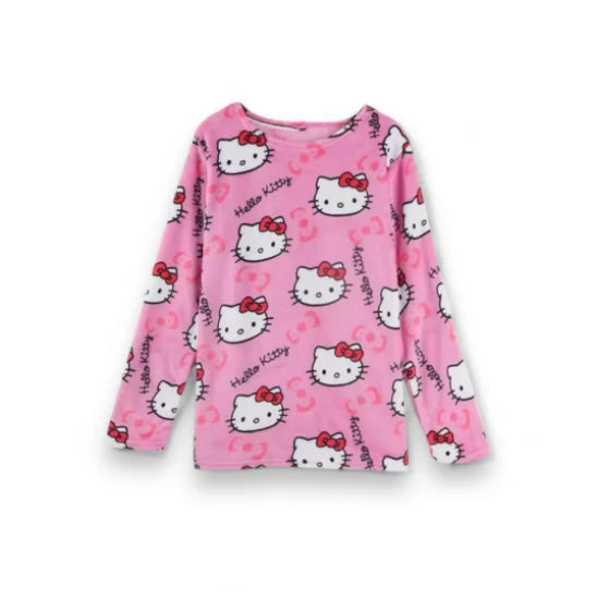 Hello Kitty Fuzzy Long Sleeve Top