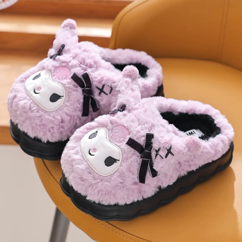 Kuromi & My Melody Fluffy Slippers