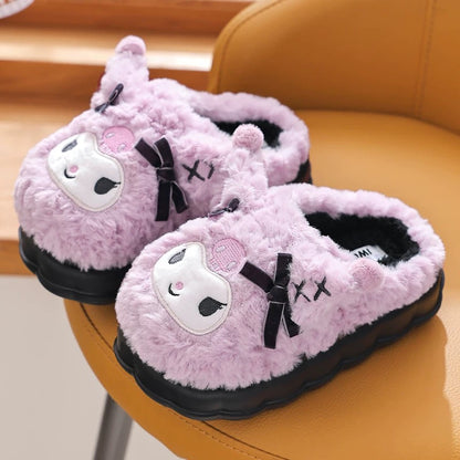 Kuromi & My Melody Fluffy Slippers