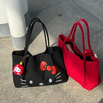 Hello Kitty Premium Big Shoulder Tote Bag