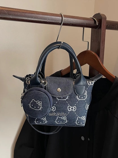 Hello Kitty Denim Dazzle Dumpling Bag