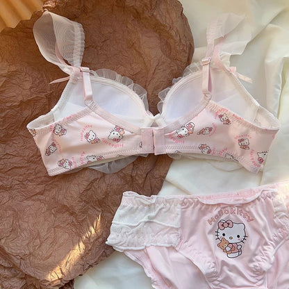 Hello Kitty Lace Trim Lingerie Set