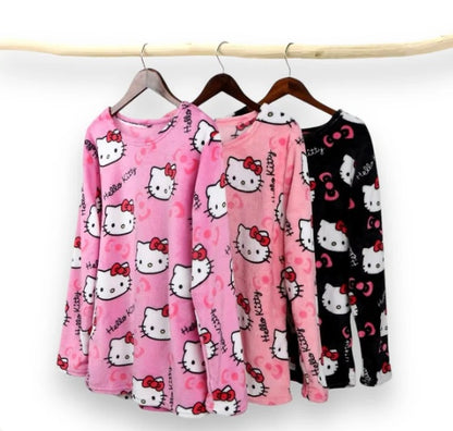 Hello Kitty Fuzzy Long Sleeve Top