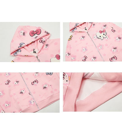 HelloKitty Oversize Sweet Patterned Hoodie