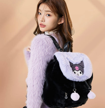 Flauschiger Sanrio-Rucksack