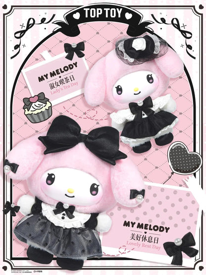 Kuromi & My Melody Elegant Gown Plush Doll Charm Blind Box