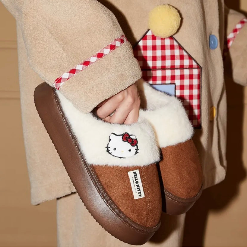 Hello Kitty Fuzzy Slippers