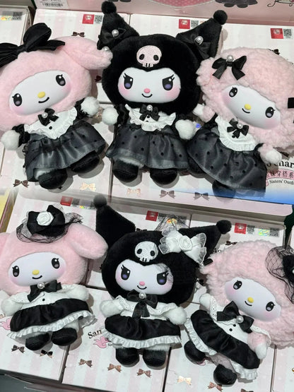 Kuromi & My Melody Elegant Gown Plush Doll Charm Blind Box