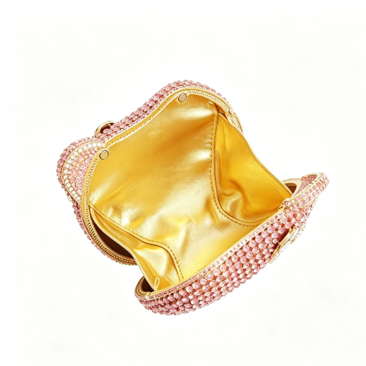 Hello Kitty Rhinestone Evening Bag, Handmade Full Crystal Crossbody Chain Purse