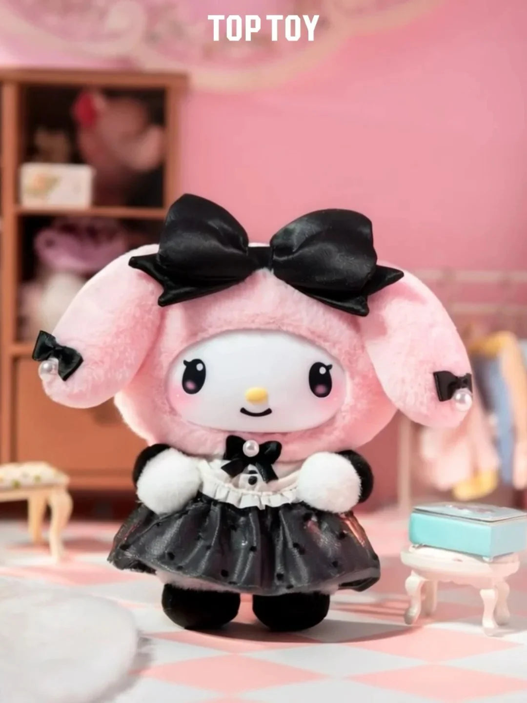 Kuromi & My Melody Elegant Gown Plush Doll Charm Blind Box