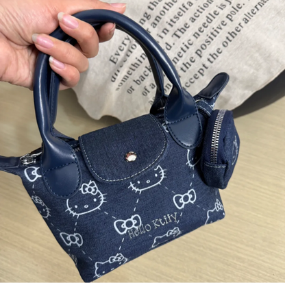 Hello Kitty Denim Dazzle Dumpling Bag