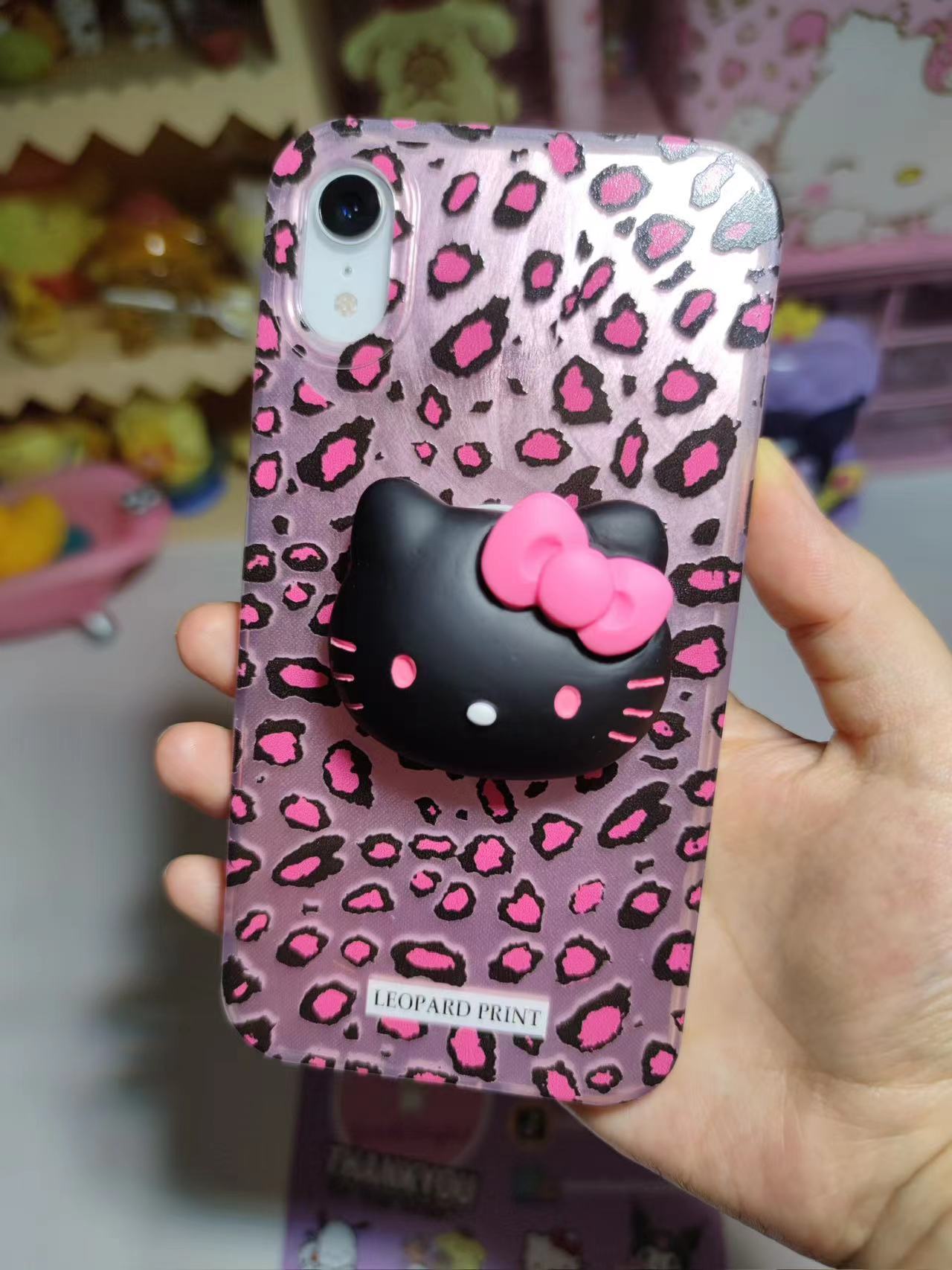 HelloKitty Leopard Phone Case and Pop Socket