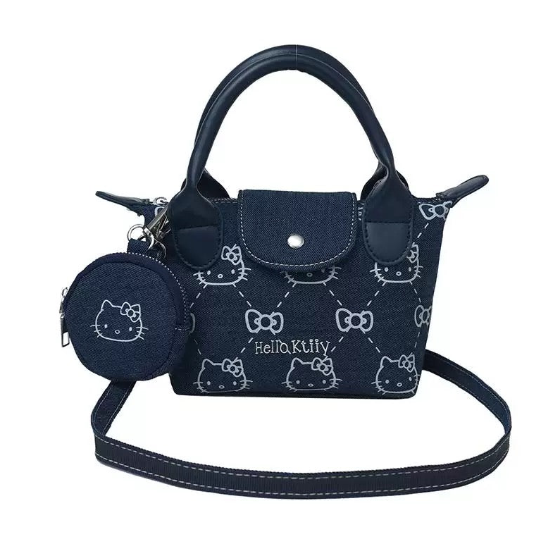 Hello Kitty Denim Dazzle Dumpling Bag