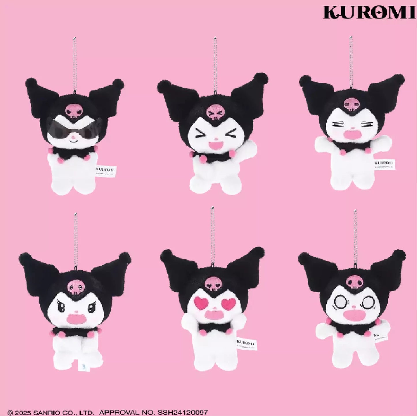 Kuromi Funny Face Plush Charm Blind Box