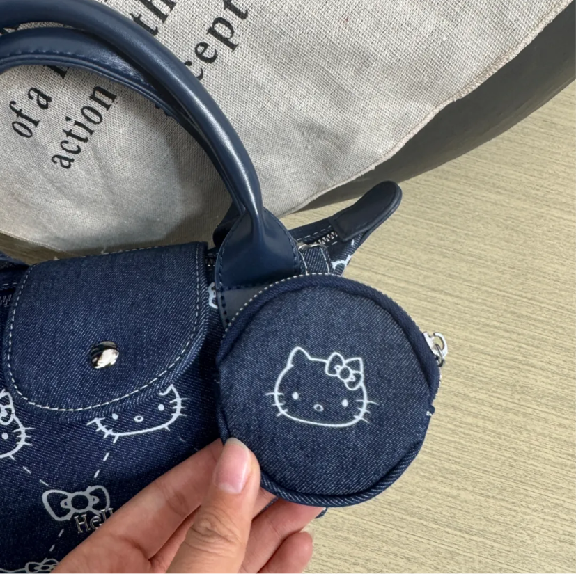 Hello Kitty Denim Dazzle Dumpling Bag