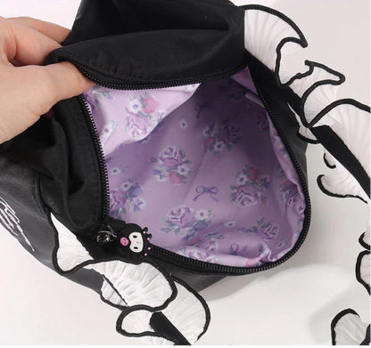 Sanrio Licensed Kuromi Floral Bag