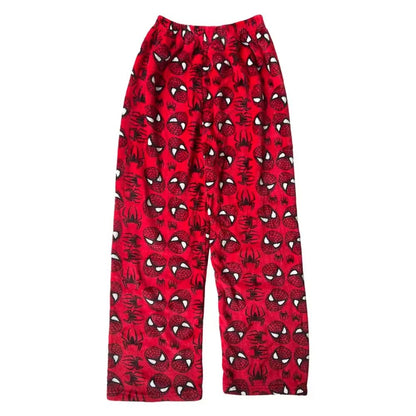 HelloKitty&Spiderman Fluffy Fleece Warm Pajamas Pants