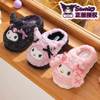 Kuromi & My Melody Fluffy Slippers